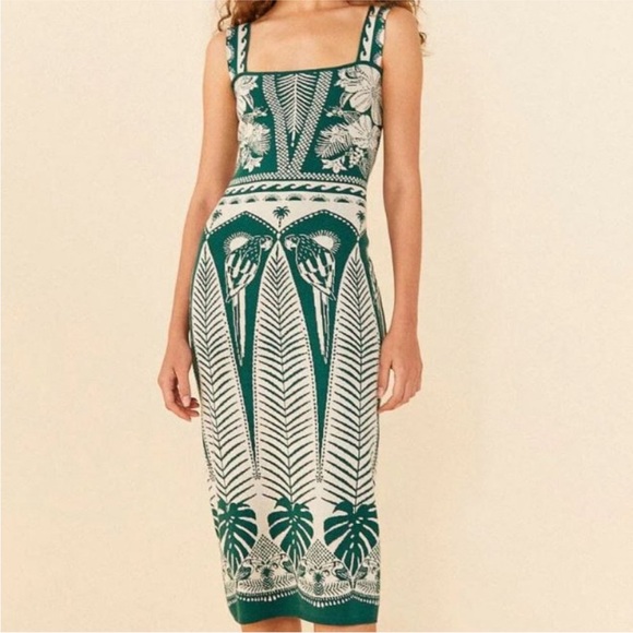 Farm Rio Knit Dress Macaw Elegance NWT Size XL - Picture 2 of 6